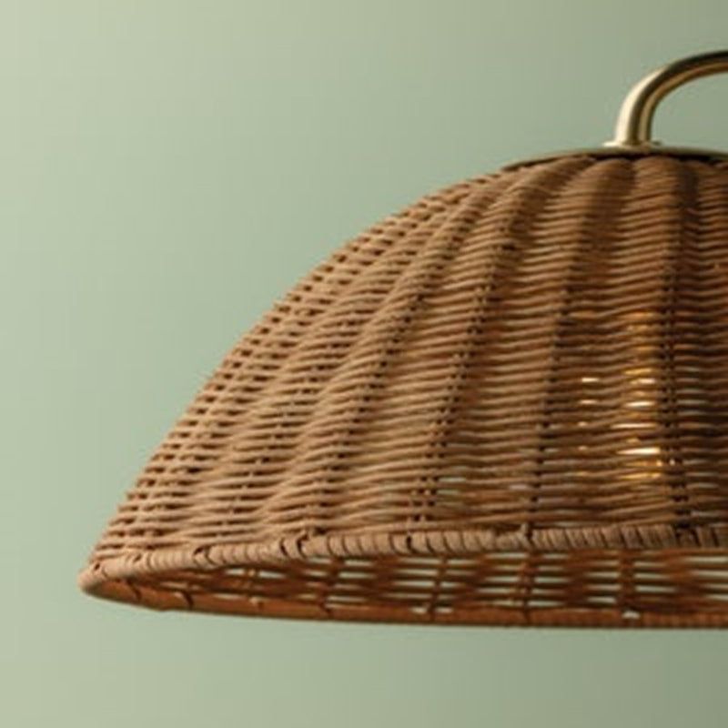Mitzi Katniss 5Lt Chandelier, Brass/Vintage Natural Wicker