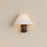 Mitzi Candice 1 Light Wall Sconce, Aged Brass/White Linen