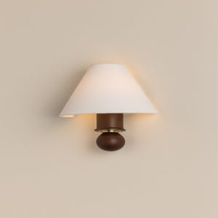 Mitzi Candice 1 Light Wall Sconce, Aged Brass/White Linen