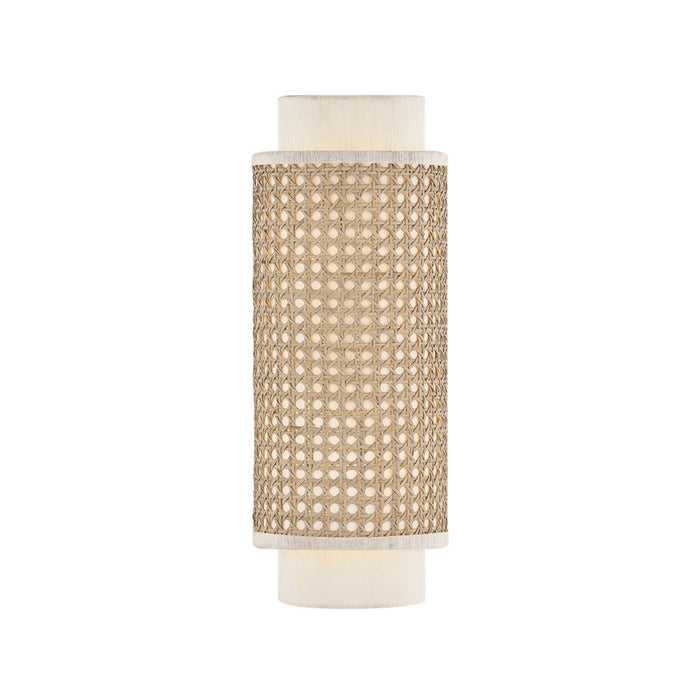 Mitzi TINA 2 Light Wall Sconce, Aged Brass/Raw Silk - H1083102-AGB