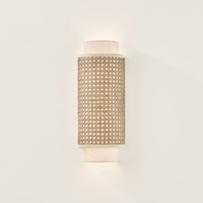 Mitzi TIna 2 Light Wall Sconce, Aged Brass/Raw Silk