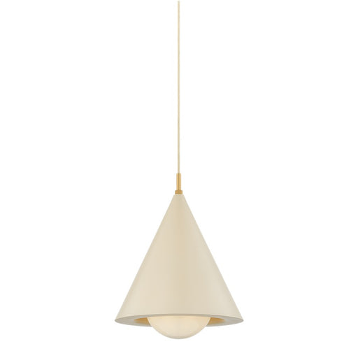 Mitzi Jolene 1 Light 17" Pendant, Aged Brass/Opal Glossy - H1085701A-AGB-TBQ