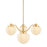 Mitzi Kristen 4 Light Chandelier, Aged Brass/Cloud - H1093804-AGB