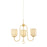 Mitzi Samantha 3 Light Chandelier, Aged Brass/Cotton - H1094803-AGB