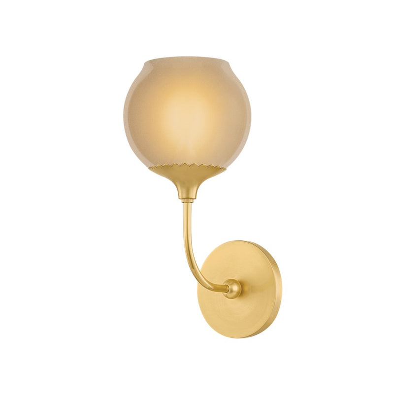 Mitzi Daya 1 Light Wall Sconce, Aged Brass/Etched Champagne - H1098101-AGB
