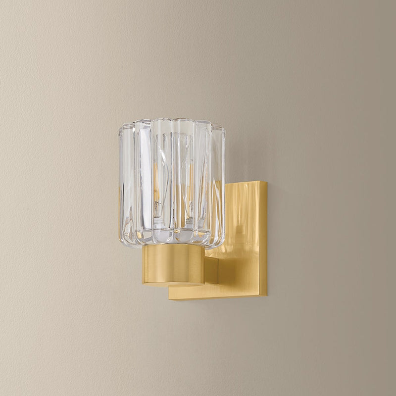 Mitzi Danae 1 Light Bath and Vanity, Aged Brass/Clear Optic - H1107301-AGB