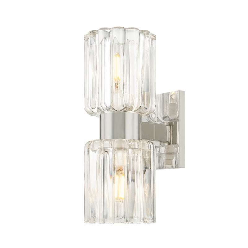 Mitzi Danae 2 Light Bath and Vanity, Polished Nickel/Clear Optic - H1107302-PN