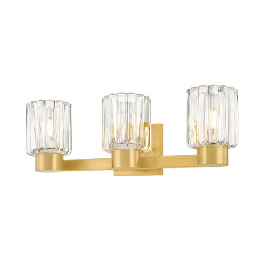 Mitzi Danae 3 Light Bath and Vanity, Aged Brass/Clear Optic - H1107303-AGB