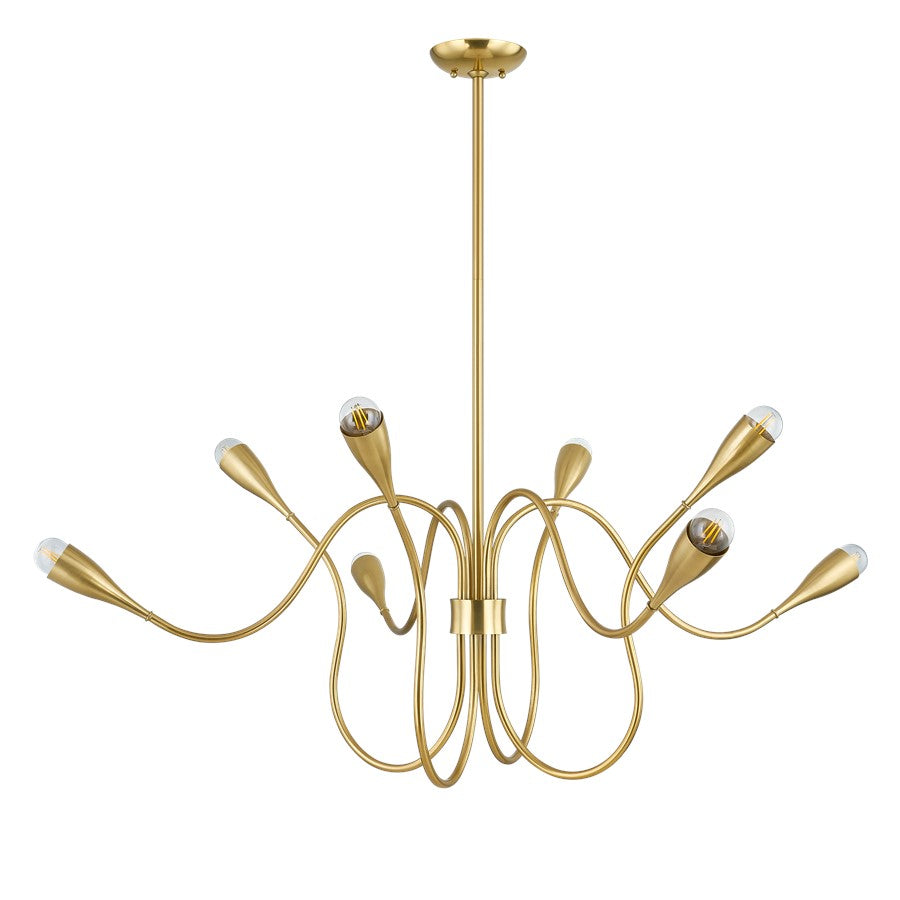 Mitzi Anaise 8 Light Chandelier, Aged Brass - H1108808-AGB
