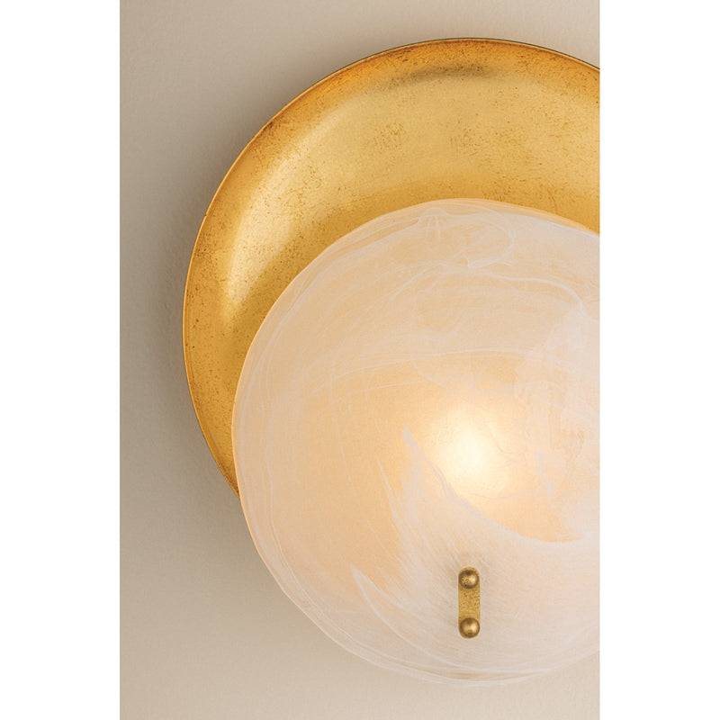 Mitzi Shanette 1 Light Wall Sconce, Vintage Gold Leaf/Piastre - H1128101-VGL