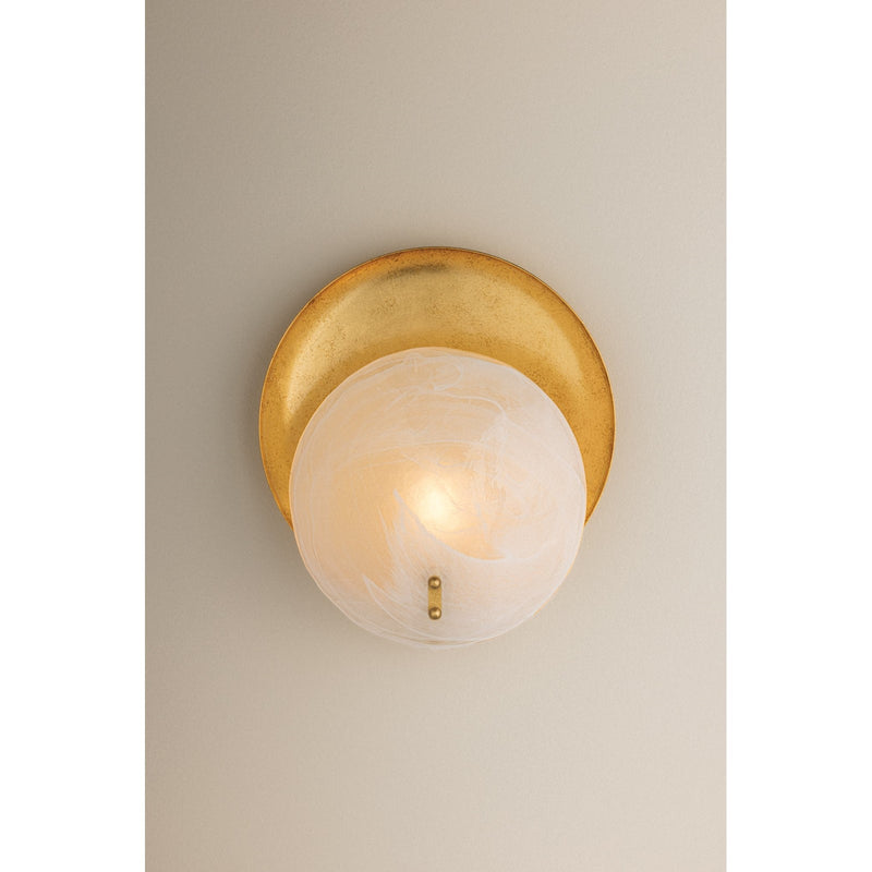 Mitzi Shanette 1 Light Wall Sconce, Vintage Gold Leaf/Piastre - H1128101-VGL