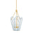 Mitzi Clarisse 3 Light Lantern, Aged Brass/Clear/Blue - H1132703-AGB-SAO