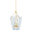 Mitzi Clarisse 4 Light Lantern, Aged Brass/Clear/Blue - H1132704-AGB-SAO