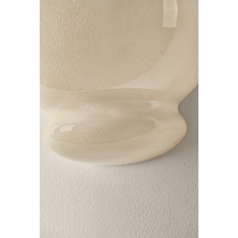 Mitzi Pia 1 Light Wall Sconce, Aged Brass/Butter Crackle - H1145101-AGB/CBR