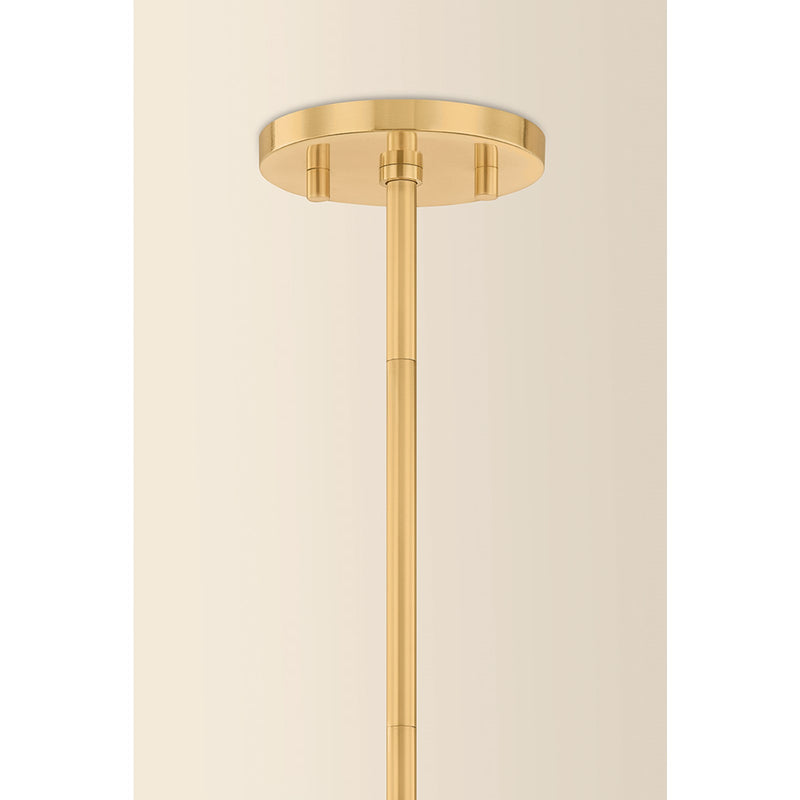 Mitzi Pia 1 Light Pendant, Aged Brass/Butter Crackle - H1145701-AGB/CBR
