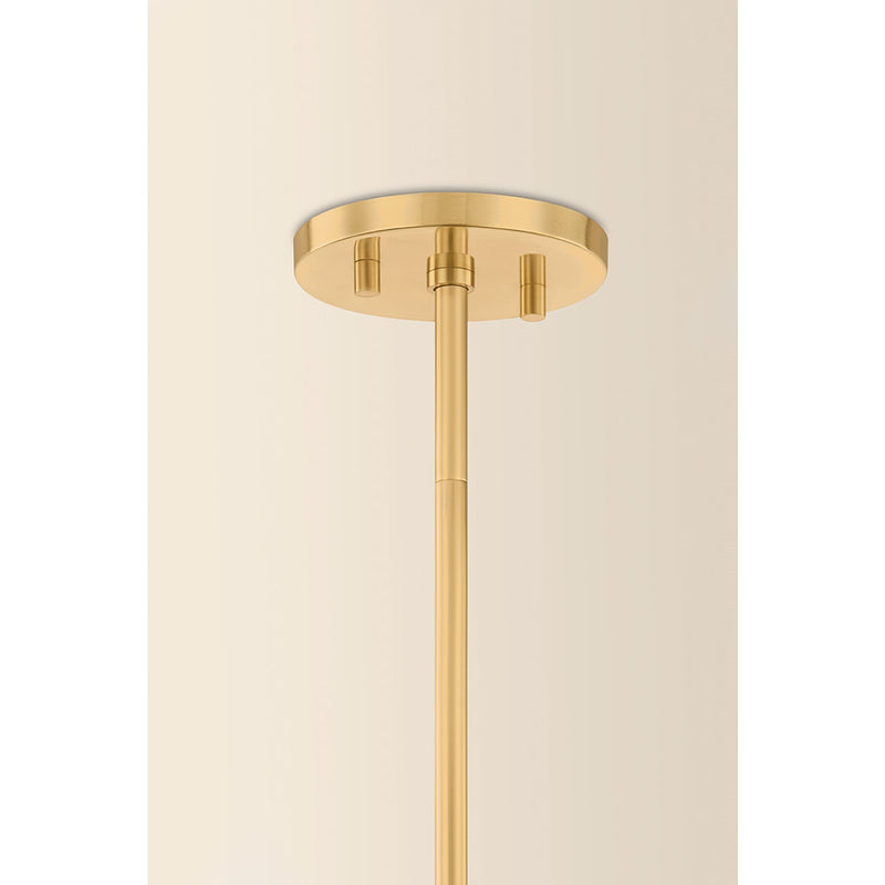 Mitzi Pia 1 Light Pendant, Aged Brass/Chateau Crackle - H1145701-AGB/CCC