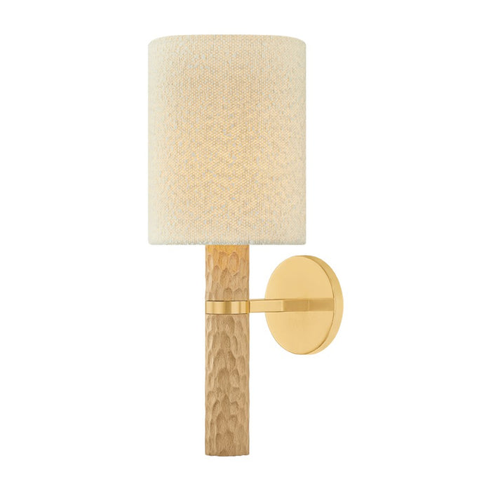 Mitzi Jones 1 Light Wall Sconce, Aged Brass/Boucle - H1154101-AGB