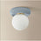 Mitzi Tyra 1Lt Flush Mount, Brass/Opal/Ceramic Frost Crackle