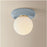 Mitzi Tyra 1Lt Flush Mount, Brass/Opal/Ceramic Frost Crackle