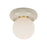 Mitzi Tyra 1Lt Flush Mount, Brass/Opal/Ceramic Ivory Crackle - H1160501-AGB-CIC