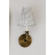Mitzi Ryle 6in 1-Light Wall Sconce | Transitional Patina Brass and Mae Print Textile | Bedroom & Hallway Accent Light | Model H1175101B-PBR