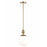 Mitzi Daphne 1 Light Pendant, Aged Brass/White