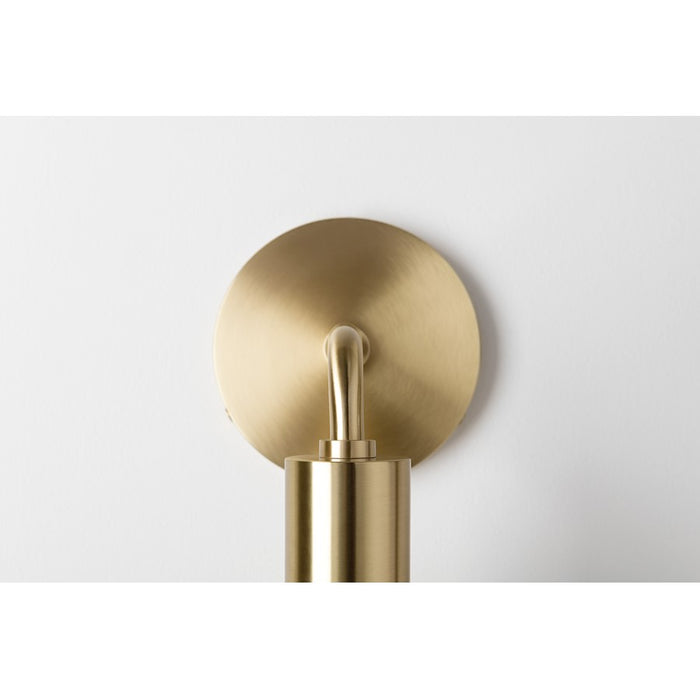 Mitzi Yoko 1 Light Wall Sconce, Aged Brass/Black