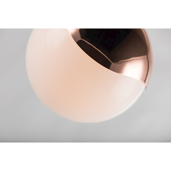 Mitzi Ella 1 Light Pendant, Polished Copper/White