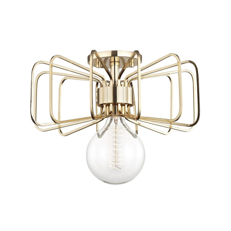 Mitzi Daisy 1 Light Pendant, Polished Brass