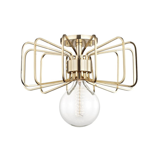 Mitzi Daisy 1 Light Pendant, Polished Brass