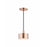 Mitzi Nora 1-Lt Pendant, Copper/Clear Outside/Acid Etched Inside
