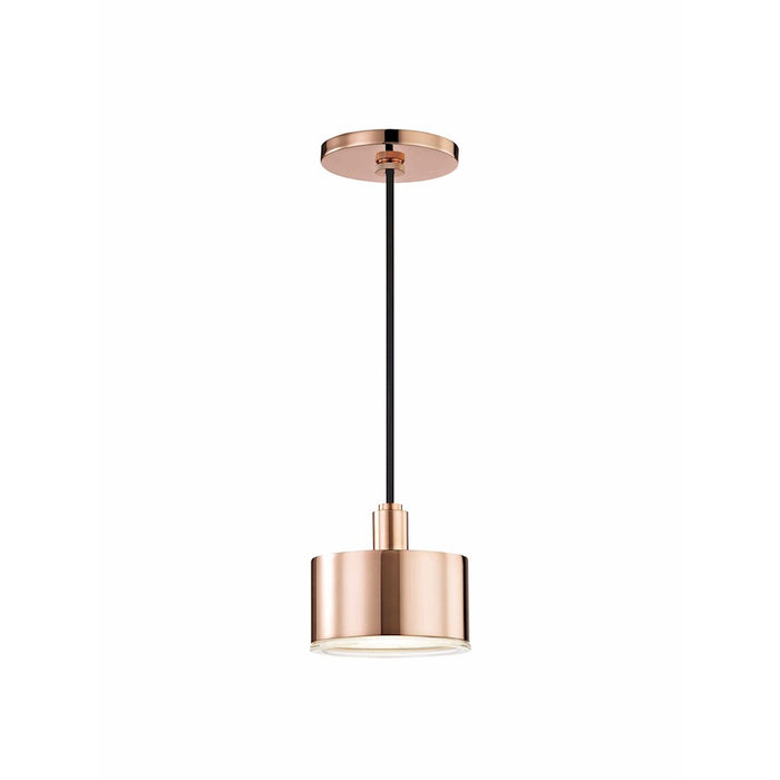Mitzi Nora 1-Lt Pendant, Copper/Clear Outside/Acid Etched Inside