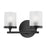 Mitzi Ryan 2 Light Bath Bracket, Soft Black/Clear Frosted