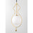 Mitzi Abigail 1 Light Pendant, Aged Brass/Opal