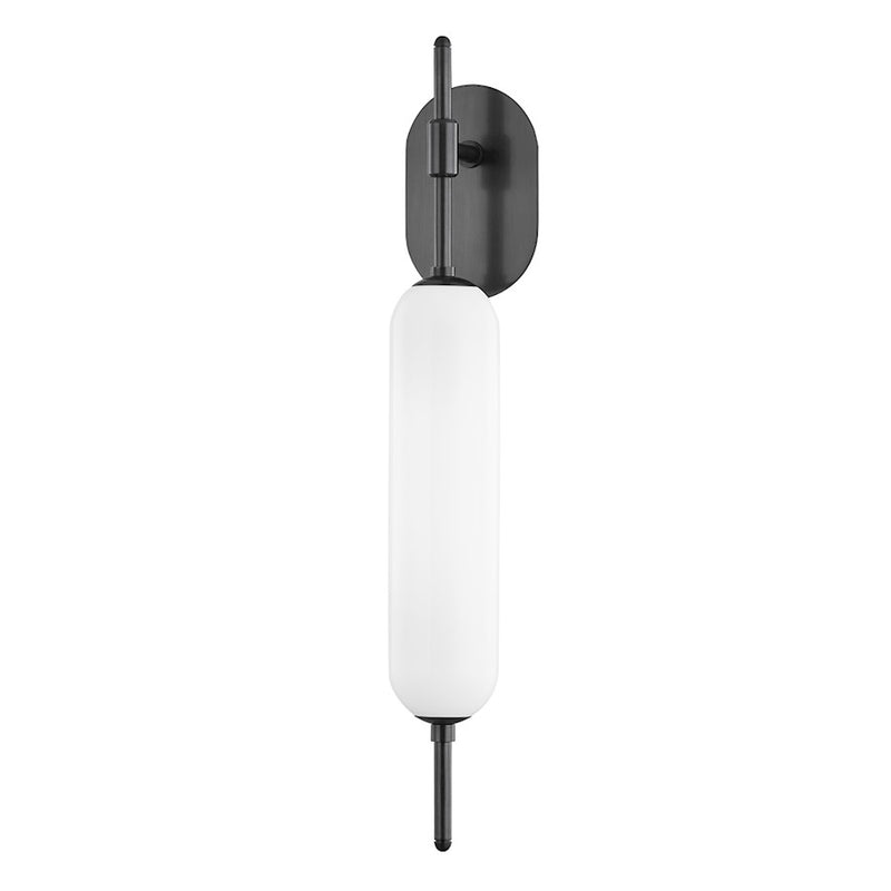 Mitzi Miley 1 Light Wall Sconce, Polished Nickel/Opal Shiny - H373101-PN