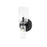 Mitzi Tabitha 2 Light Bath Bracket, Soft Black/Clear