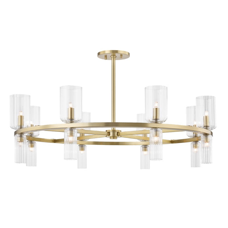 Mitzi Tabitha 16 Light Chandelier, Polished Nickel/Clear - H384816-PN