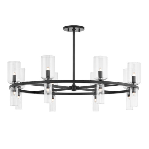 Mitzi Tabitha 16 Light Chandelier, Soft Black/Clear