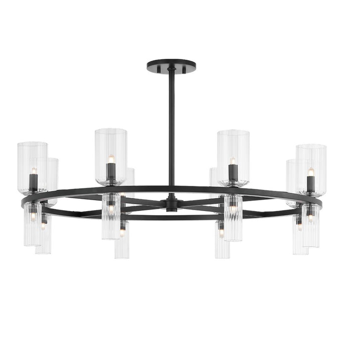 Mitzi Tabitha 16 Light Chandelier, Soft Black/Clear