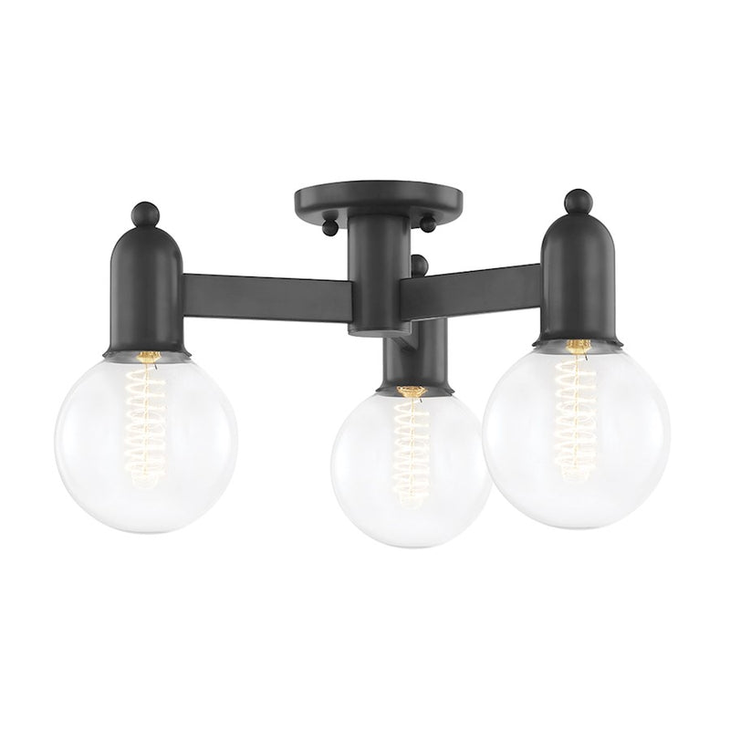 Mitzi Bryce 3 Light Semi Flush Mount, Polished Nickel - H419603-PN