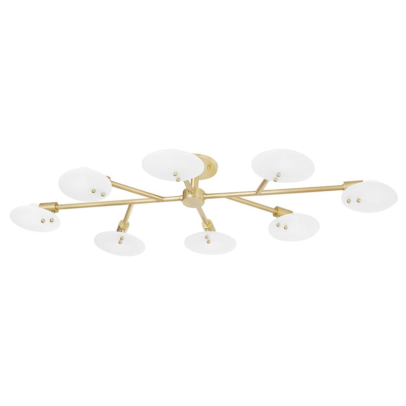 Mitzi Giselle 8 Light Semi Flush, Nickel/White Candy - H428608-PN
