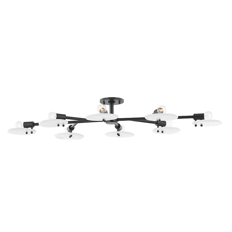 Mitzi Giselle 8 Light Semi Flush, Nickel/White Candy - H428608-PN