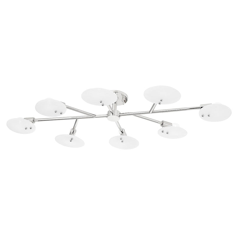 Mitzi Giselle 8 Light Semi Flush, Nickel/White Candy - H428608-PN