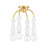 Mitzi Flora 4 Light Semi Flush Mount, Aged Brass