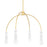 Mitzi Flora 4 Light Chandelier, Aged Brass