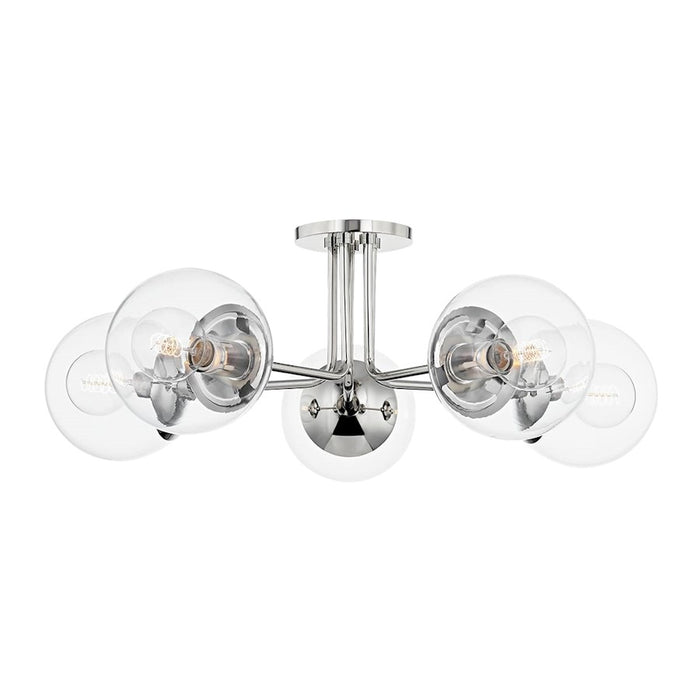 Mitzi Meadow 5 Light Semi Flush, Clear