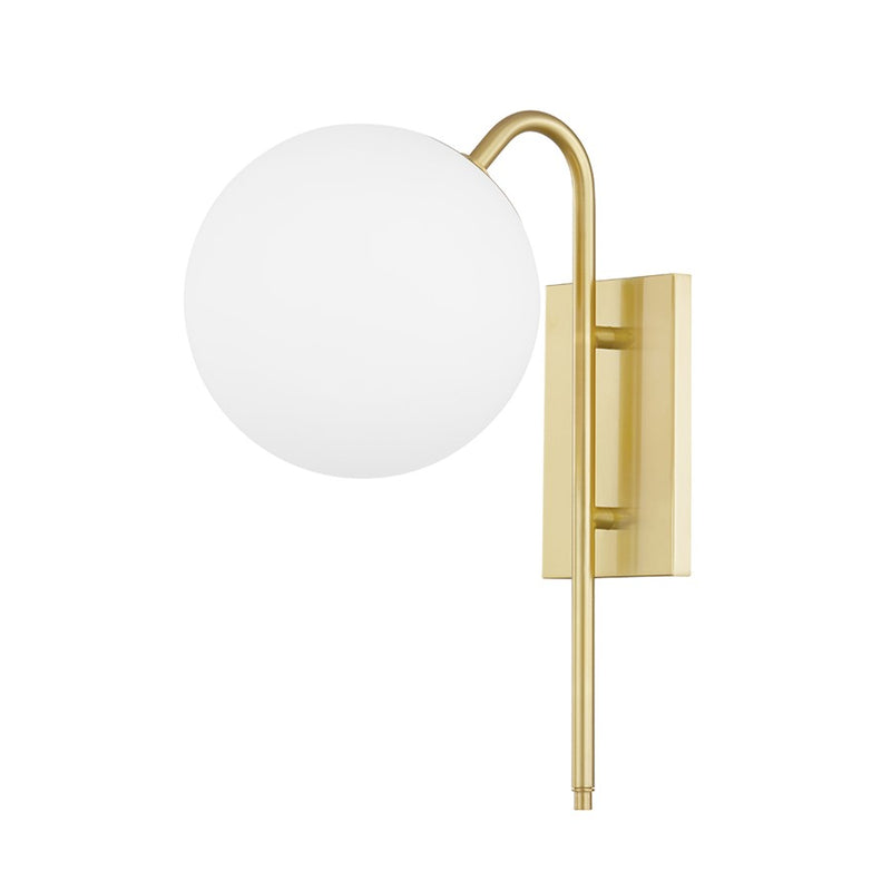 Mitzi Ingrid 1 Light Wall Sconce, Polished Nickel/Opal - H504101-PN