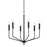 Mitzi Bailey Chandelier, Aged Brass/Soft Black