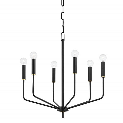 Mitzi Bailey Chandelier, Aged Brass/Soft Black