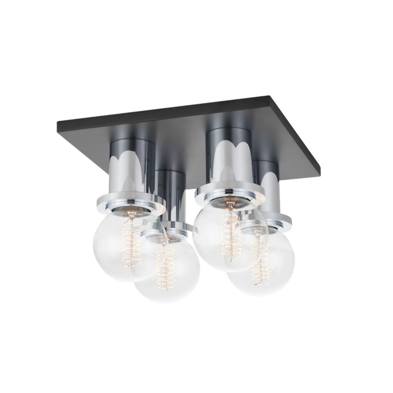Mitzi Brandi 9 Light Flush Mount, Polished Chrome/Soft Black - H526509-PC-SBK
